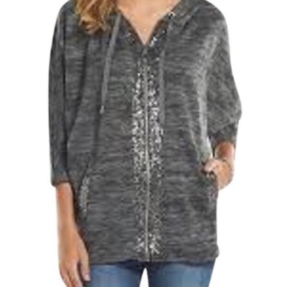 NWOT Juicy Couture,  Sequined Zip Up Hoodie - Picture 1 of 8
